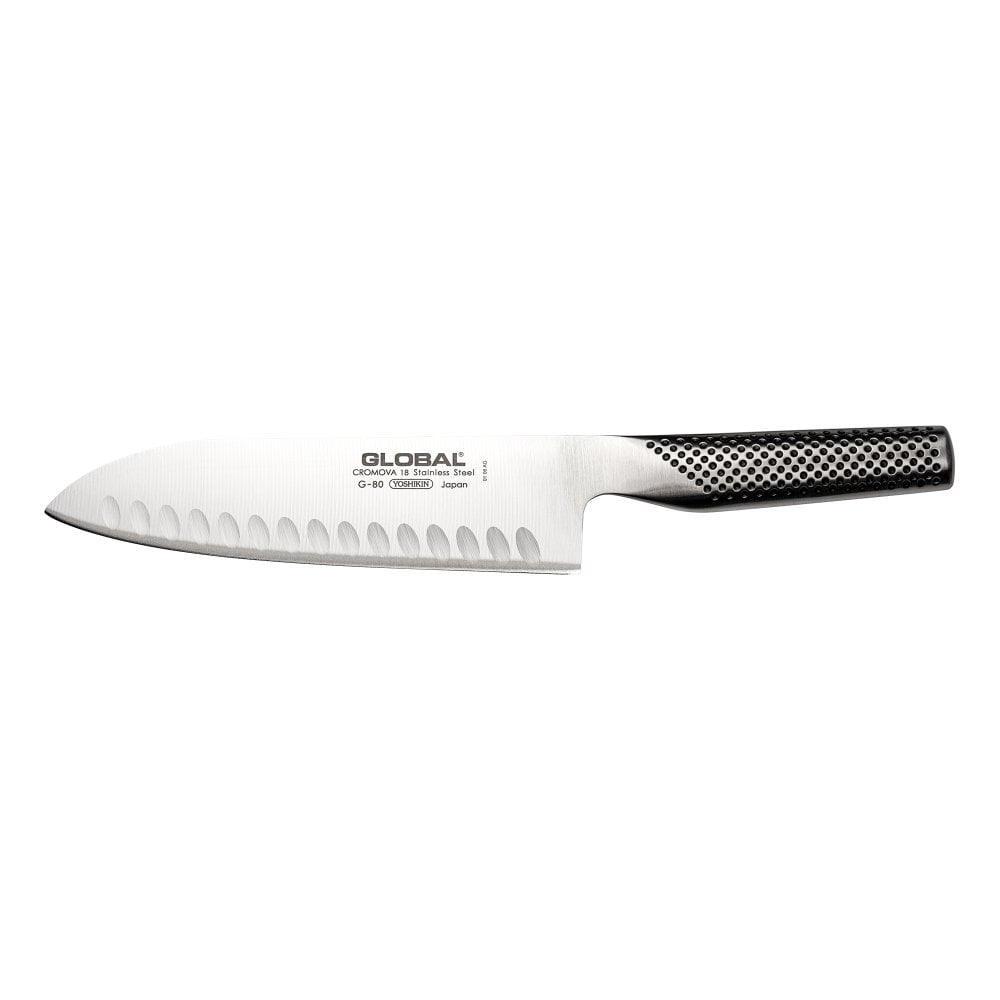 GLOBAL SANTOKU KNIFE - FLUTED 18CM